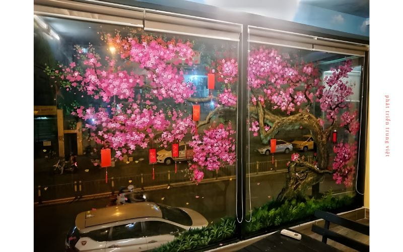 Mẫu đào hồng truyền thống